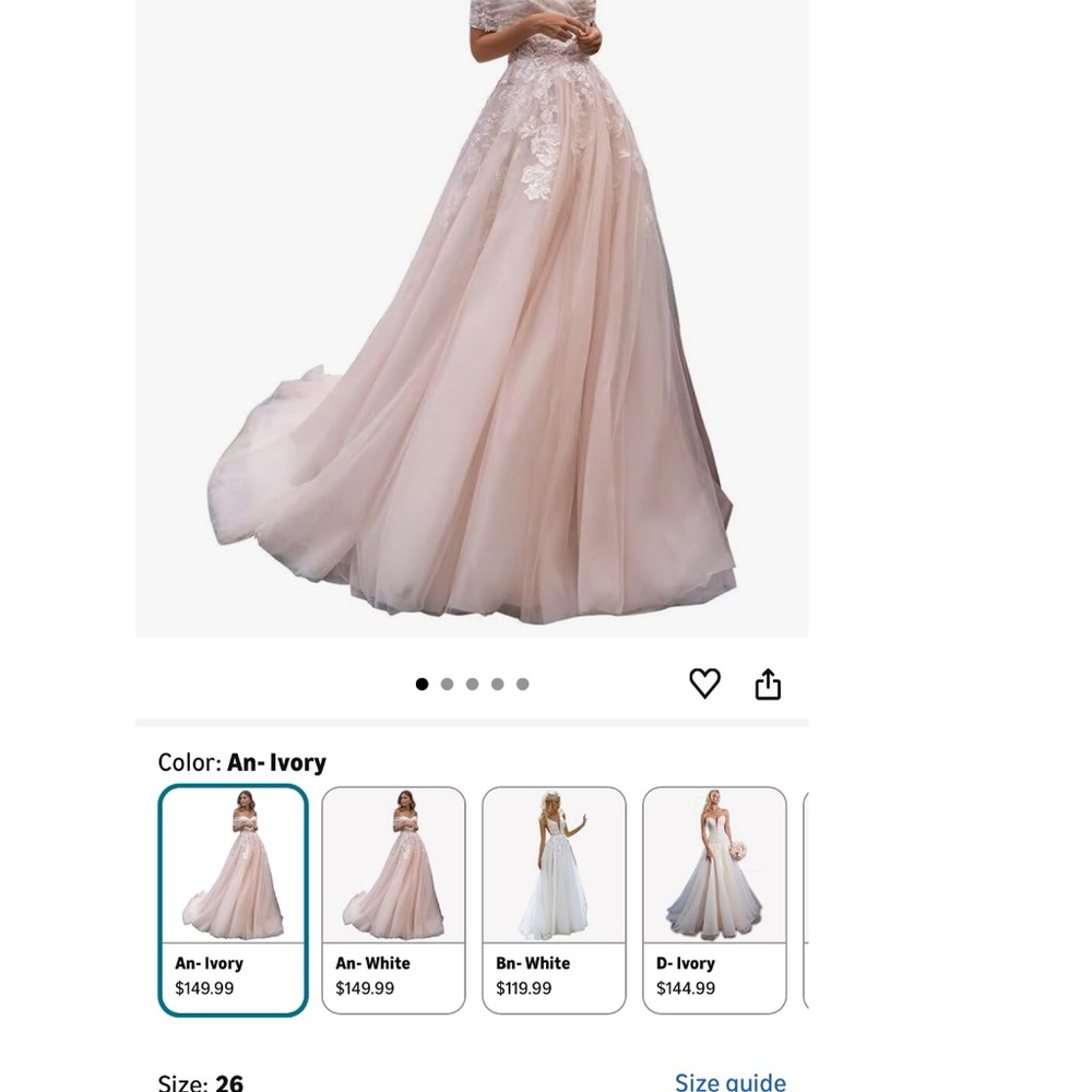 Amazon Ivory Wedding Dress